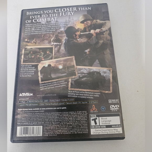 Call of Duty 3 PS2 (Sony PlayStation 2, 2006) Video Game - Picture 6 of 7